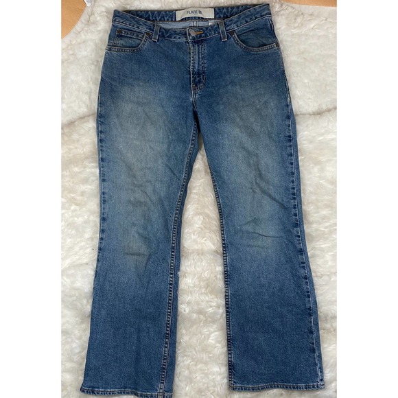 Gap Flare Woman's Stretch Sandblast Regular Cut Jeans Sz 8 - Picture 2 of 8